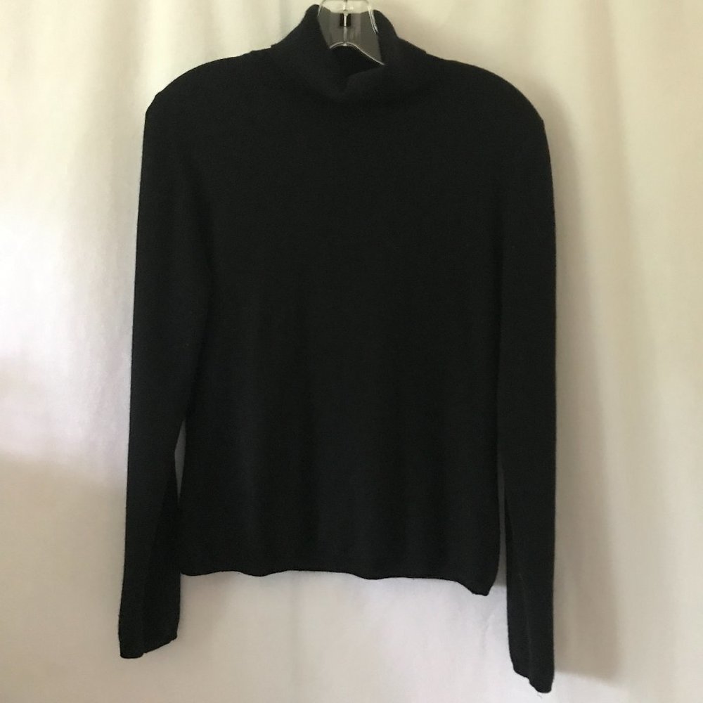TSE 100% Pure Cashmere Black Turtleneck Sweater